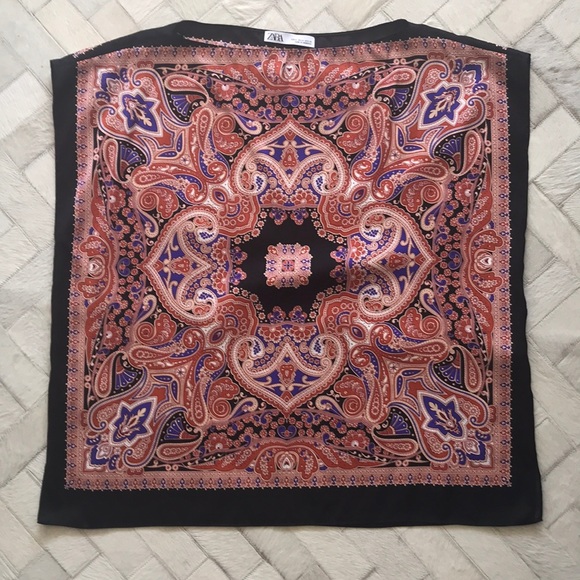SOLD…. ZARA handkerchief top - Picture 2 of 4